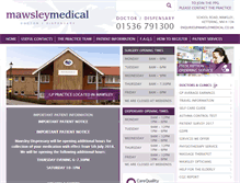 Tablet Screenshot of mawsleymedical.co.uk